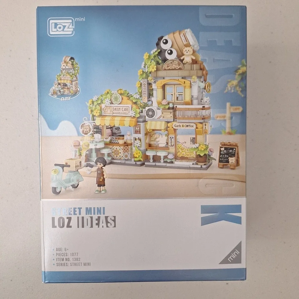 LOZ Ideas Street Mini Building Blocks Sets 1382 1383 & 1295 Panda Sushi Bee